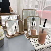 Table mirror style Office dormitory desktop desktop girls with simple small dressing makeup mirror