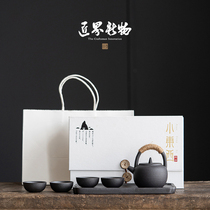 Craftsmans new Japanese tea set kung fu tea set kung fu lifting beam pot tea cup gift box home office travel tea cup