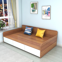  Custom multi-function tatami bed storage box High box sofa bed 1 2m single bed Floor bed Hong Kong small apartment