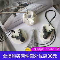 Car decoration supplies complete 2021 New rearview mirror pendant all the way safe car hanging decoration geometric deer men and women
