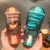 Male shake cup Female protein powder meal replacement milkshake mixing cup Fitness sports water cup Portable mixing ball cup custom