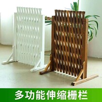 Pastoral telescopic carbonized anticorrosive wood fence courtyard kindergarten interior decoration flower stand garden fence fence fence guardrail