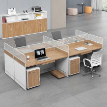Desk simple modern staff desk and chair combination staff 4 manual partition screen finance 6 card furniture