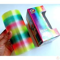 Big Magic Luminous Rainbow Circle Color Laminated Lap Plastic Spring Ring Pull Ring Children Nostalgic Toys 9 * 8 7