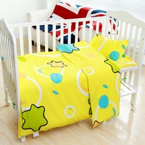 Kindergarten quilt three pieces of childrens cotton are baby sleeps with single pillow sleeve and single spring and autumn quilt