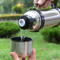 Thermos large-capacity men and womens warm water bottle stainless steel outdoor Thermos portable car travel water cup kettle