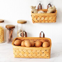 Garmic garlic collection basket knitting basket kitchen ginger garlic hair garlic egg fruit wall hanging basket