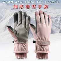 Gloves Winter womens riding windproof and waterproof touch screen anti-chill Garnter motorcycle thick and warm skiing gloves female winter