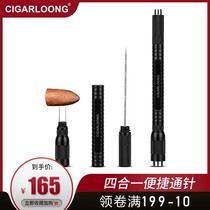 CIGARLOONG CIGAR NEEDLE PORTABLE CIGAR DRILL HOLE OPENER DOUBLE Drill DREDGER CLR-21CY1