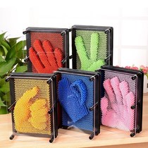 Childrens toys 3D handprint variable needle decoration three-dimensional three-dimensional needle carving clone hand touch creative desk surface decoration