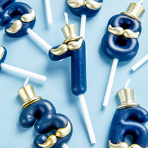 Birthday cake with digital little candle princess happy Net red ins creative hat childrens party decoration ornaments