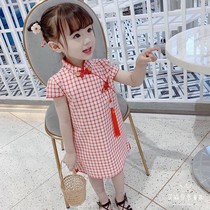 Childrens Clothing Girls New Summer Clothes Children Cheongsam dress Princess Dress Vintage Chinese style Hanfu dress girl skirt