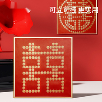 Golden five-cent coin wedding photo frame diy best friend wedding handmade 5 cents painting template stickers