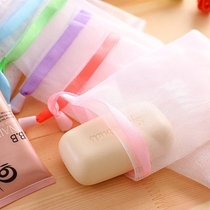 Bath soap bubble mesh thickened color ribbon facial cleanser handmade soap bag soap mesh storage face washing mesh bag