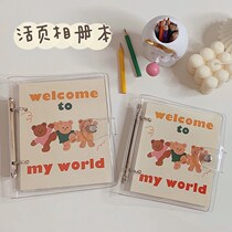  Postcard storage album book Four-inch five-inch photo three-inch loose-leaf transparent album couple cartoon children