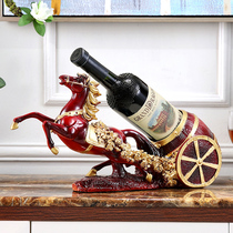 European-style creative retro grape wine rack ornaments carriage home wine glass bottle decoration new room living room gift decoration