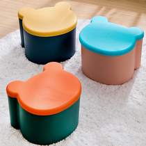 Childrens toy containing stool for sitting plastic changing shoes stool cute cartoon baby multifunction storage stool finishing box