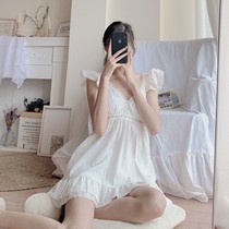 Summer pajamas female sexy cotton suspenders two-piece set sweet ins princess style summer home clothes can be worn outside