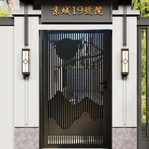 Modern Villa small courtyard door single open hollow iron outdoor yard small door courtyard garden door custom-made