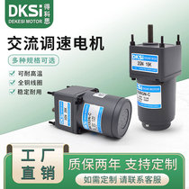 Decox vertical single-phase small gear reducer motor 6-90W AC speed regulation motor 220V adjustable speed