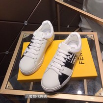 FENDI FENDI new white shoes classic printed breathable casual shoes mens flat shoes