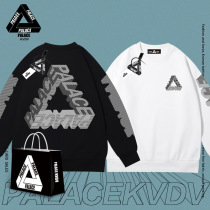 Palace Tide brand round neck sweater triangle men and women 2021 new couples autumn loose coat cotton ins
