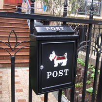 European-style villa outdoor mailbox wall-mounted rainproof mailbox with lock mailbox large pastoral creative letter box
