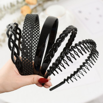 Hairband female face non-slip pressure hair wide edge hair hoop Korean version with teeth Korea sweet Net Red simple hair card hair