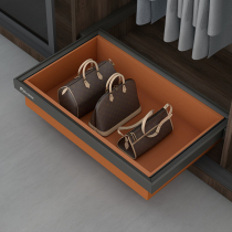 McKelon wardrobe pull basket storage basket imitation rattan basket wardrobe telescopic hardware accessories cloakroom multifunctional pants rack
