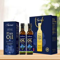 Patience mother canaroma Canada original imported linseed oil cold pressed edible oil 500ml * 2 gift box