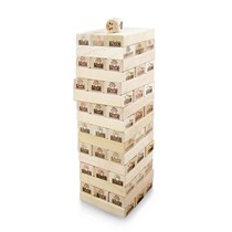 Natural color rock paper scissors layers of stacked building blocks table games stacking music wooden stacking high educational toys