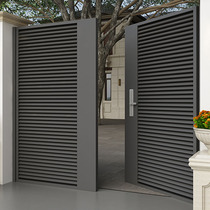 Iron Art Courtyard Door Villa Gate Stainless Steel Garden Door Single Double Open Iron Gate Countryside Yard electric door Customized