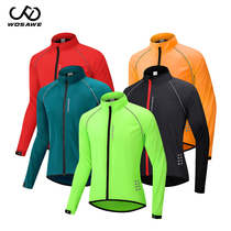 WOSAWE mountain bike windproof splashing water skin windbreaker road bike plus size riding suit quick-drying long sleeve