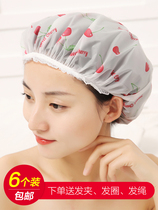Bath hat Womens waterproof bath headgear grown-up children cute Korean summer kitchen sautteed anti-smoke hair hat
