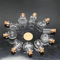 Love plum blossom five-pointed star small bottle mini cork glass bottle wishing bottle drifting perfume bottle