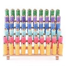 Wool storage rack 60 Axis frame diy handmade leather hand stitched leather thread round wax wire frame solid wood spool
