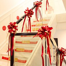 Wedding stair handrail decoration gauze romantic creative wedding supplies Daquan wedding room layout balloon set