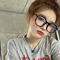 Black-rimmed glasses Korean version of the tide myopia womens net red plain face thin big frame eye frame protection against blue light anti-radiation