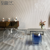 Nordic minimalist designer Leisure chair Acrylic Transparent Crystal Chair Decent Board Room Creative Single Sofa Ghost Chair