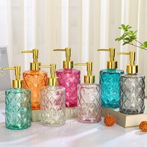 Oil bottle empty bottle high-end beauty salon special good-looking pressure pump glass extrusion type advanced sub-bottle press type