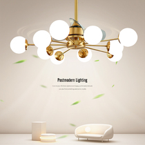 Light luxury living room fan lamp 2021 New Net red ceiling full copper ceiling fan lamp household integrated restaurant electric fan lamp