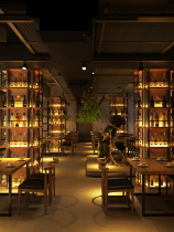 Iron wine column display stand screen beer bar wall wine partition Winery bar creative bar wine cabinet