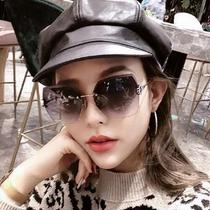 Sunglasses womens summer big face round sunglasses Womens summer sunglasses anti-UV Korean version of the tide 2021 new net red with the same