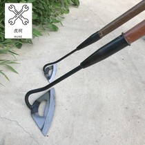Hoe household weeding land reclamation weeding artifact shovel all-steel thickened wood handle shovel grass loosening tools for garden