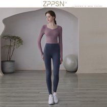 ZPPSN yoga suit womens autumn and winter models with chest pads long sleeves professional high-end gym sports breathable New