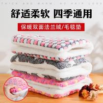 Dog mat autumn and winter cat sleeping mat winter warm thickened pet blanket quilt dog velvet mat