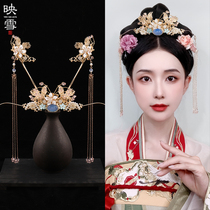 Hanfu wig ancient style super fairy tassel step shake hairpin comb hair accessories set costume style photo hair headdress