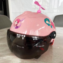 Children's safety helmet summer four seasons children's net red cute little yellow duck battery motorcycle protective helmet safety helmet