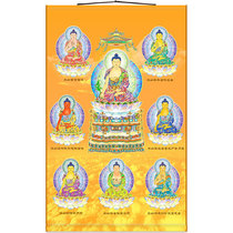 Knot Pharmacist Seven Buddha Drawings like Pharmacists Buddha Come to Buddha Buddha Statue Buddha Paintings Buddhist Hall Scroll Hanging Paintings in Full Screen Silk Cloth Painting