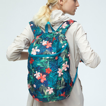 Outdoor folding shoulder bag womens printing summer 2021 new lightweight skin bag portable color travel bag ultra-light
